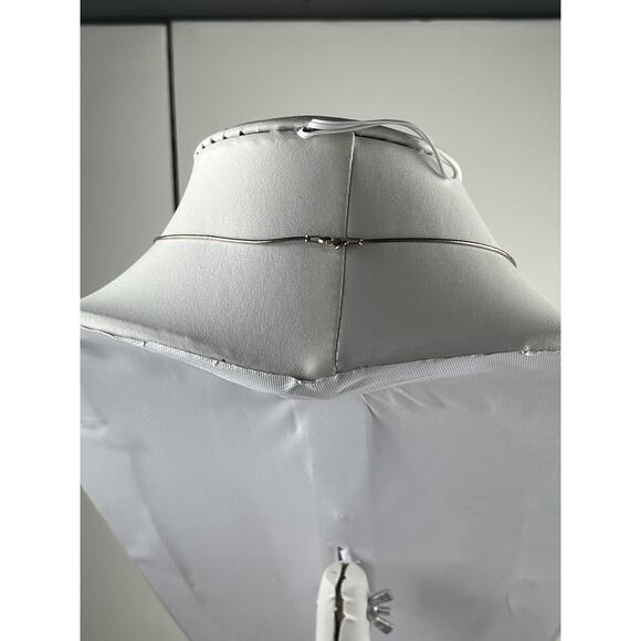 White Quartz Pendant Sterling Silver Necklace Snake Chain 16" - Picture 11 of 11